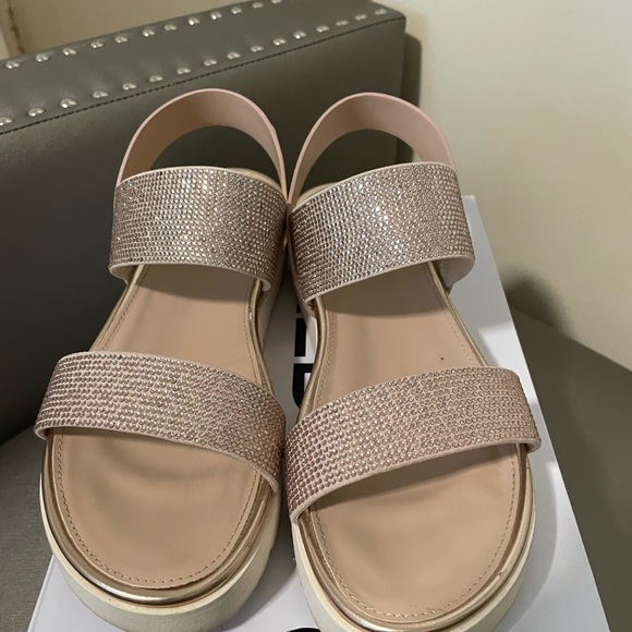 Aldo Rose Gold Strappy Sandals - Picture 3 of 5